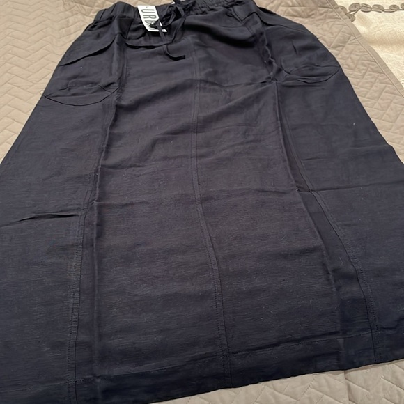 Urban Outfitters Black Beach Day Linen Maxi Skirt/NWT/XS - Picture 6 of 14